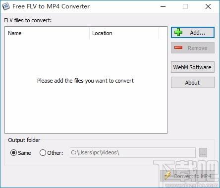 Free FLV to MP4 Converter下载,FLV转MP4转换器